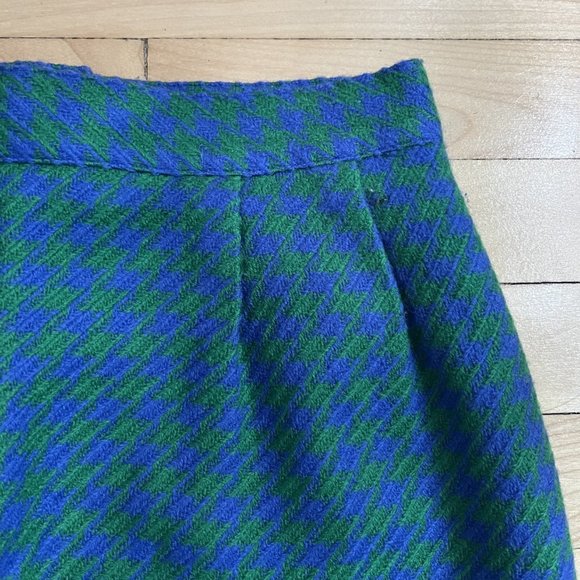 VINTAGE BLUE & GREEN SKIRT - Picture 4 of 4
